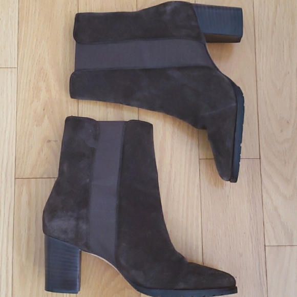 Cole Haan Chelsea Brown Ankle Strap Heeled Boots Size 7.5 - Picture 9 of 11